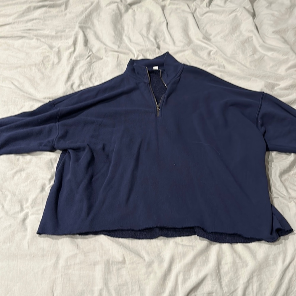 Aerie size xl navy quarter zip pullover sweatshirt